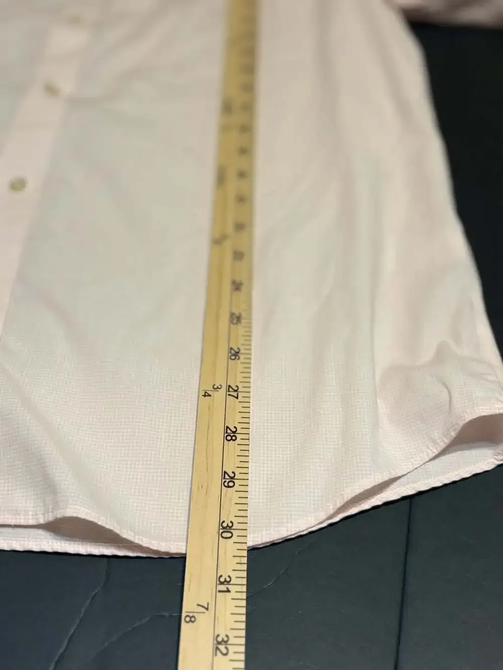 Banana Republic Non-Iron Slim Fit Pink Micro Check Dress Shirt XL